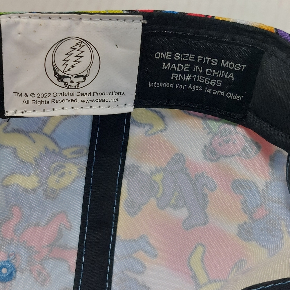 NWT Grateful Men's Multicolor Tie-Dye Snap Back Cap - Picture 10 of 12